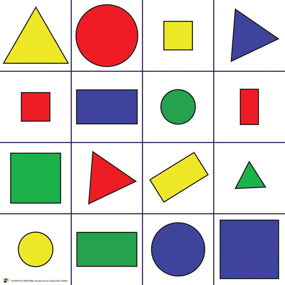 Colours, size and shapes mat